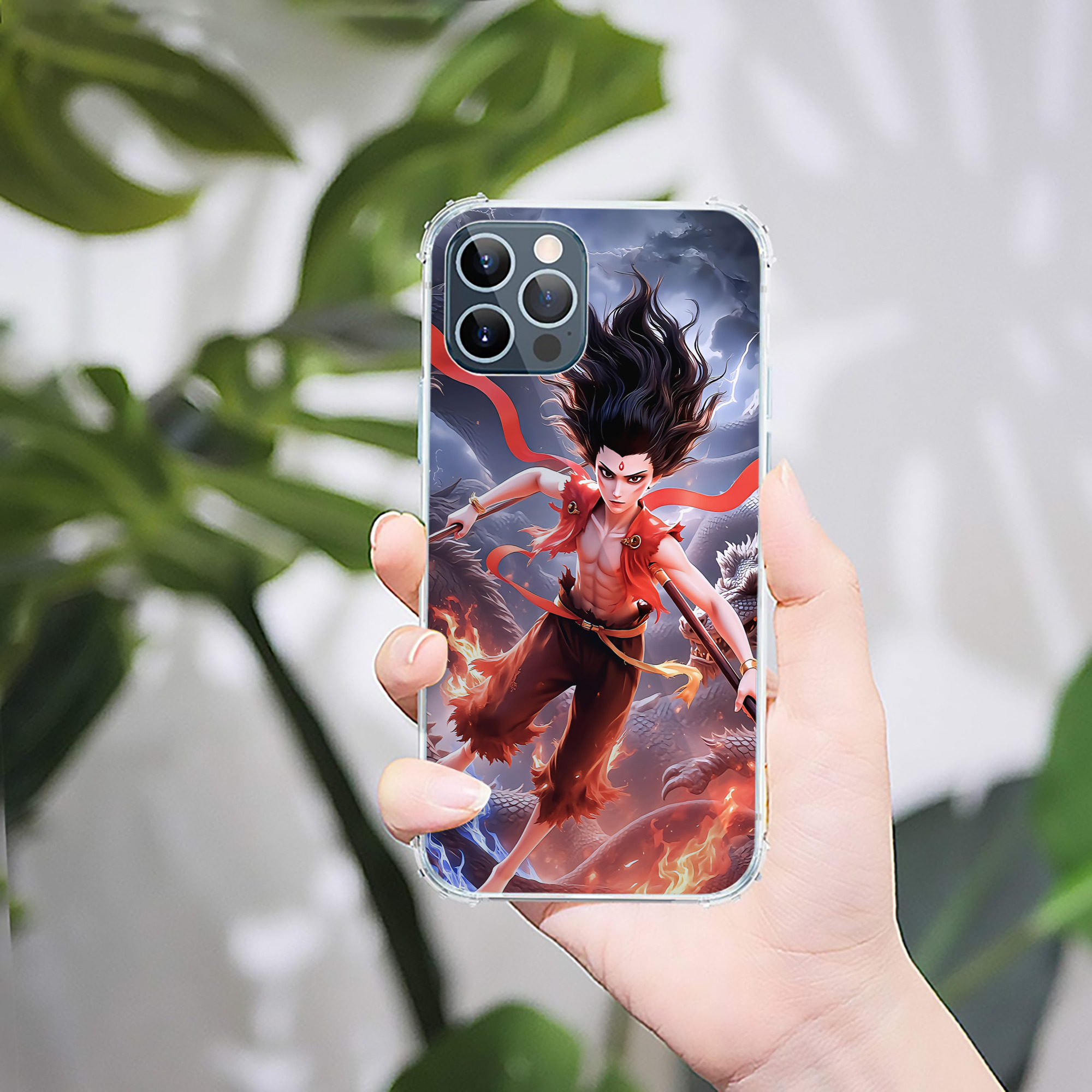 （画像用） Ne Zha 2 ナタ 魔童の大暴れ 【iPhone 12シリーズ対応】透明スマホケース（クリアソフトケース）